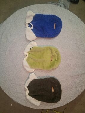 Set Of 3 Fitwarm Pet Small Dog/cat Breeds Fleece Jackets L